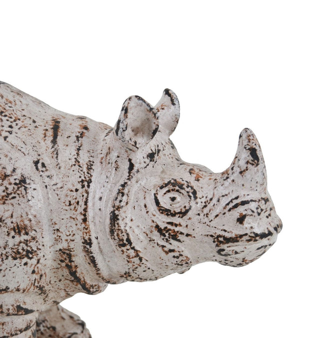 Moycor Decorazione Ocher Rhinoceros Avorio
