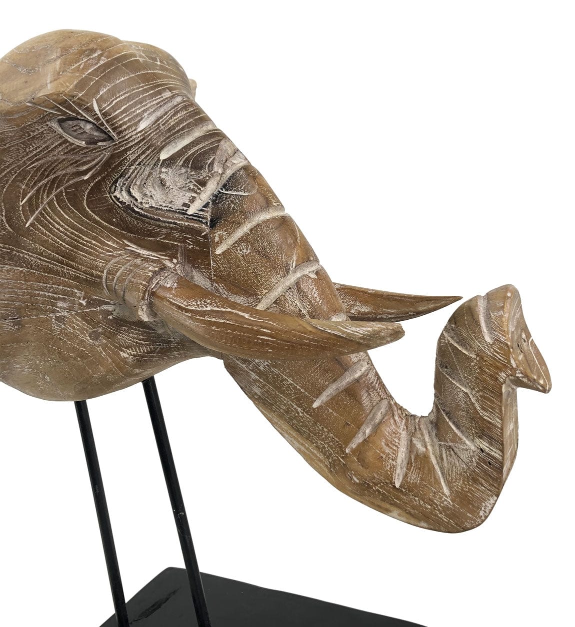 Moycor Decorazione Teak Elephant Head Naturale