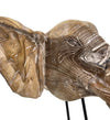 Moycor Decorazione Teak Elephant Head Naturale
