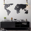 Asir Decorazione World Map Silhouette Nero