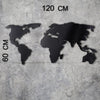 Asir Decorazione World Map Silhouette Nero