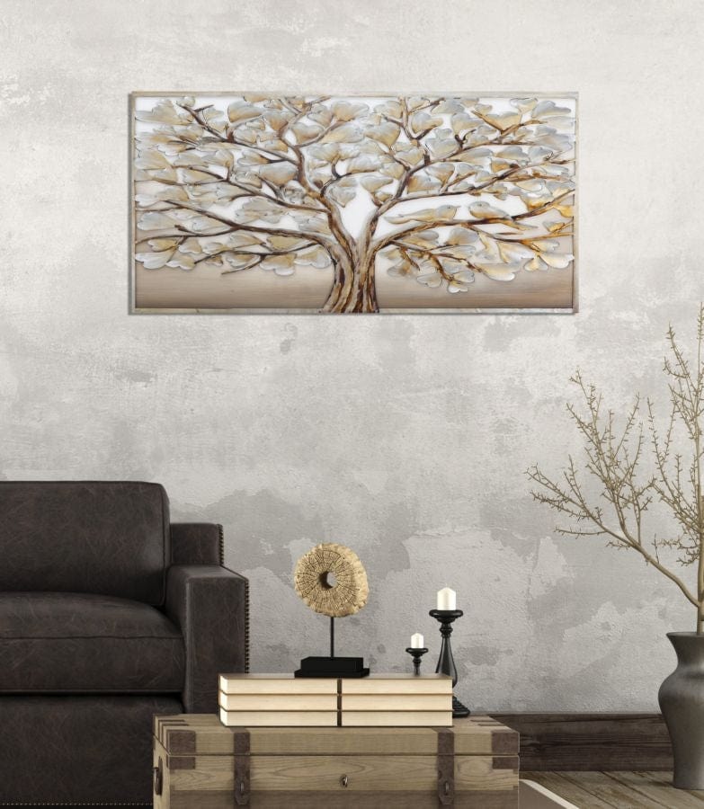 Mauro Ferretti Dipinto Alluminio Albero -A-cm 120x3,8x60