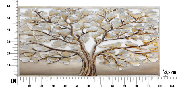 Mauro Ferretti Dipinto Alluminio Albero -A-cm 120x3,8x60