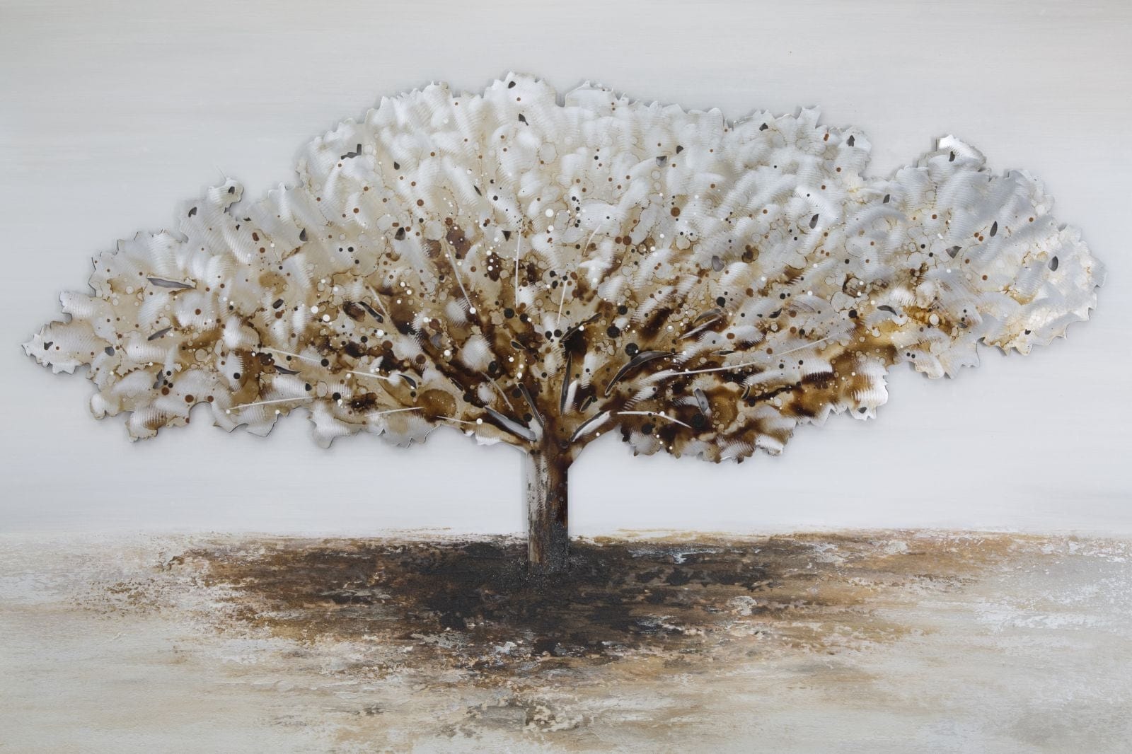 Mauro Ferretti Dipinto Su Tela Albero Alluminium -A-cm 120x3,8x80
