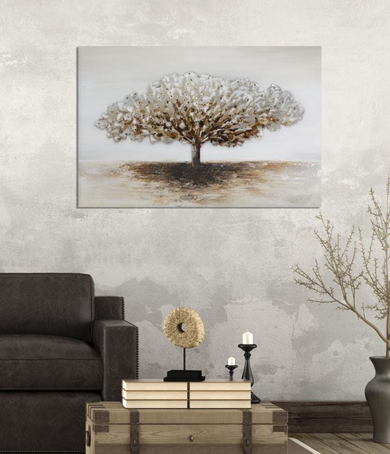 Mauro Ferretti Dipinto Su Tela Albero Alluminium -A-cm 120x3,8x80