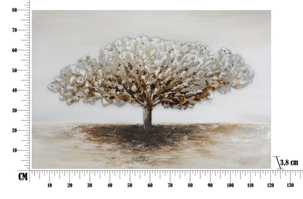 Mauro Ferretti Dipinto Su Tela Albero Alluminium -A-cm 120x3,8x80