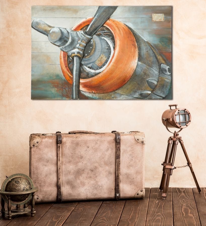 Mauro Ferretti Dipinto Su Tela Aviator cm 120x3,7x80