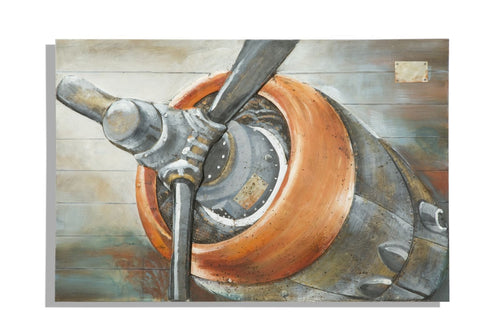 Mauro Ferretti Dipinto Su Tela Aviator cm 120x3,7x80