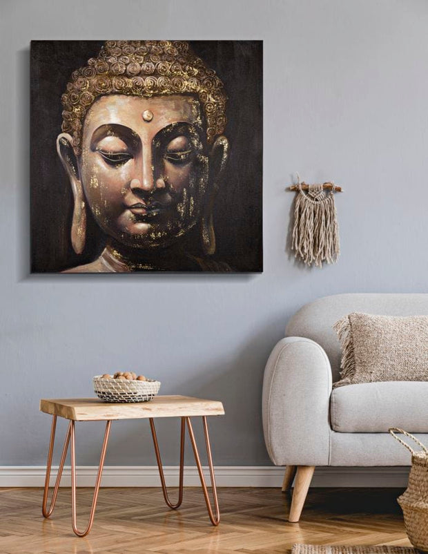 Mauro Ferretti Dipinto Su Tela Buddha -B- cm 100x3x100