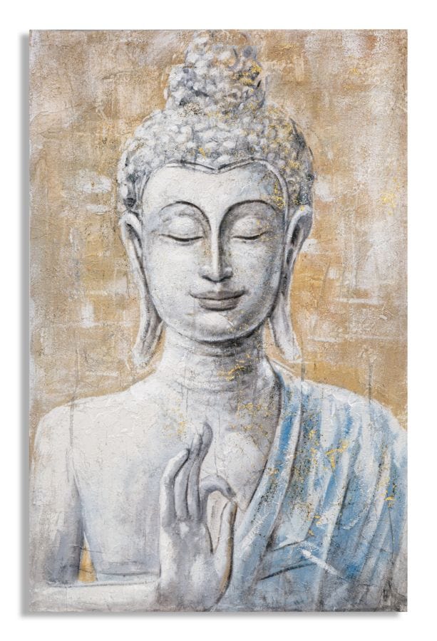 Mauro Ferretti Dipinto Su Tela Buddha Light -B- cm 80x3x120