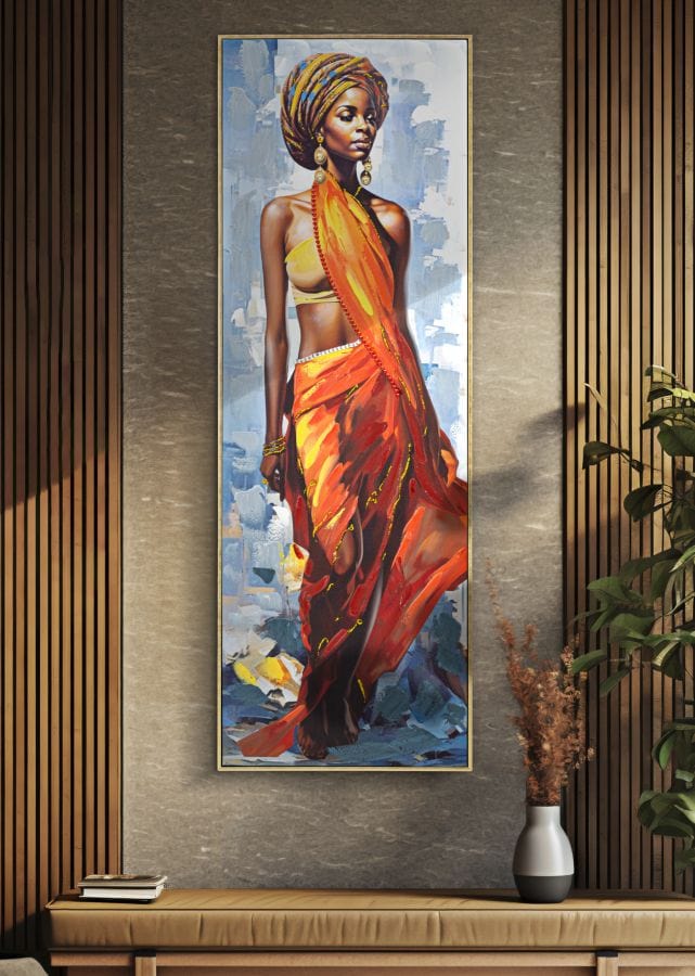 Mauro Ferretti Dipinto Su Tela C/Cornice Daphne -A- cm 52x4,5x152