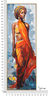 Mauro Ferretti Dipinto Su Tela C/Cornice Daphne -A- cm 52x4,5x152