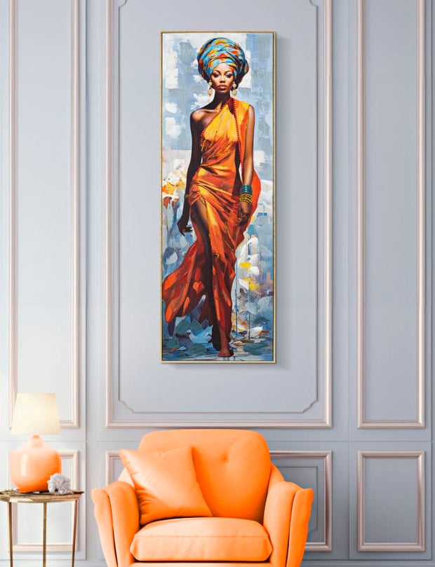 Mauro Ferretti Dipinto Su Tela C/Cornice Daphne -B- cm 52x4,5x152