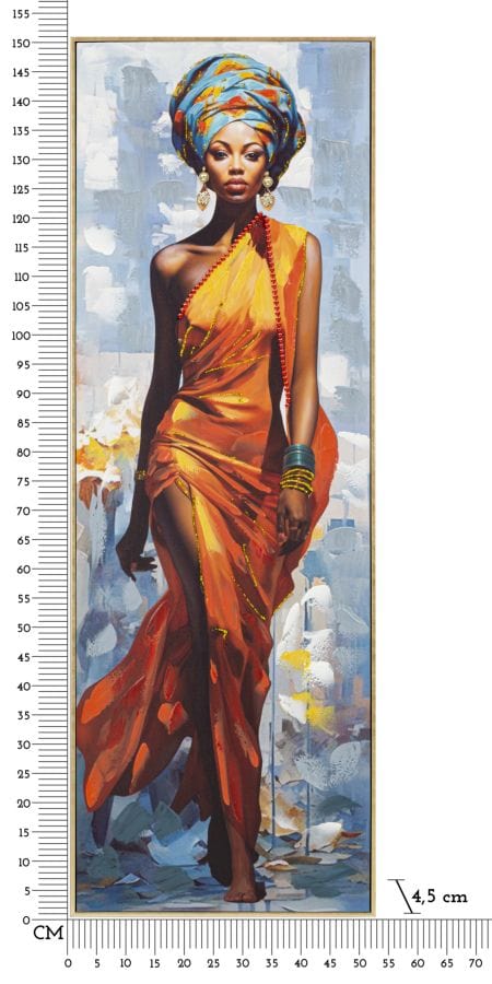 Mauro Ferretti Dipinto Su Tela C/Cornice Daphne -B- cm 52x4,5x152