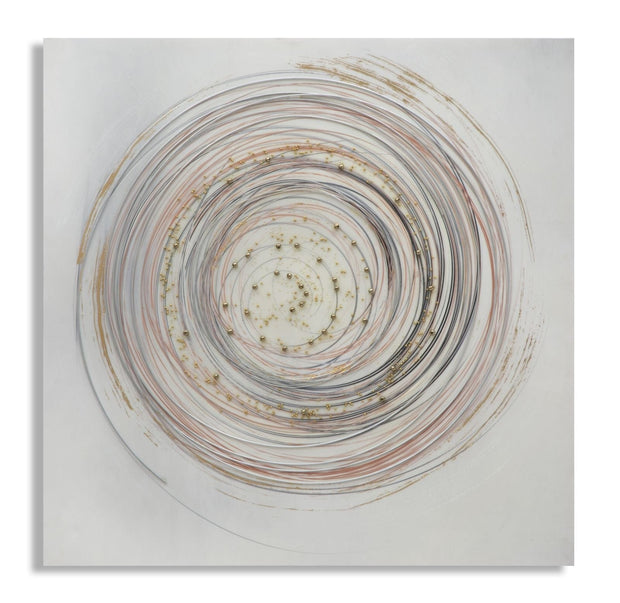 Mauro Ferretti Dipinto Su Tela Circle -A- cm 80x2,8x80