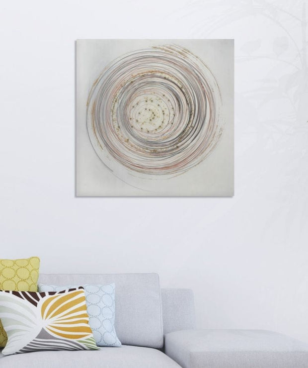 Mauro Ferretti Dipinto Su Tela Circle -A- cm 80x2,8x80