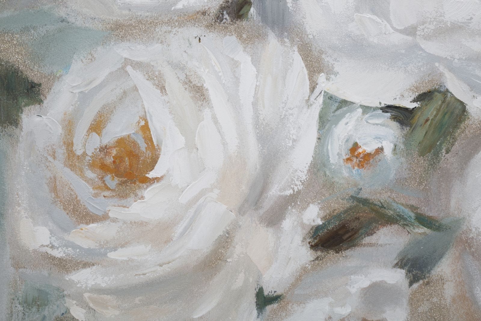 Mauro Ferretti Dipinto Su Tela Crem Flower cm 80x3,7x100