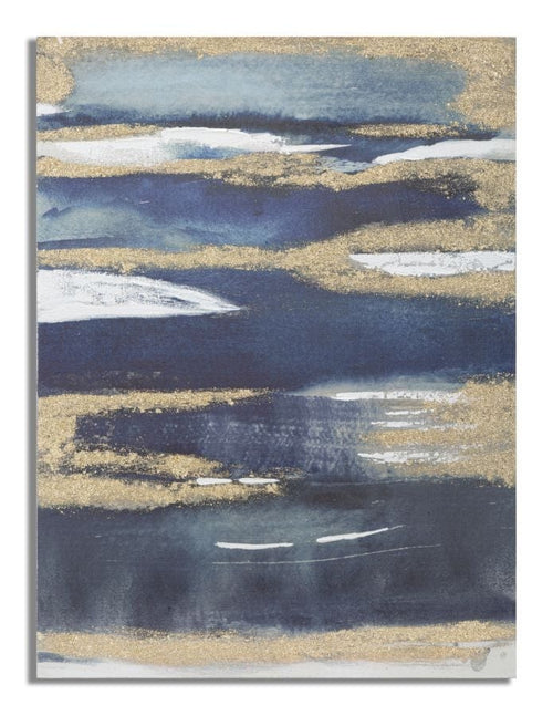 Mauro Ferretti Dipinto Su Tela Dark Blue cm 60x2,7x80