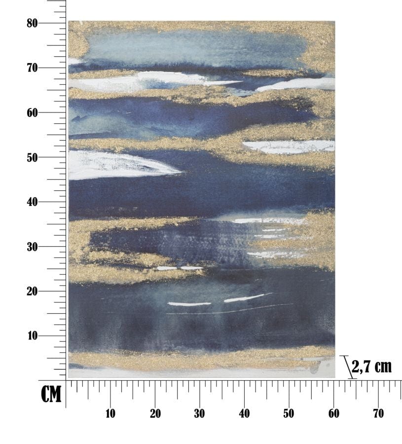 Mauro Ferretti Dipinto Su Tela Dark Blue cm 60x2,7x80
