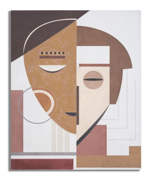 Mauro Ferretti Dipinto Su Tela Ethnic Face cm 80x3,7x100