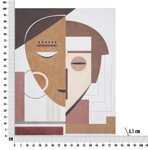 Mauro Ferretti Dipinto Su Tela Ethnic Face cm 80x3,7x100