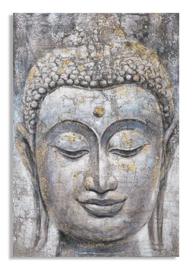 Mauro Ferretti Dipinto Su Tela Face Buddha Light -A- cm 80x3x120