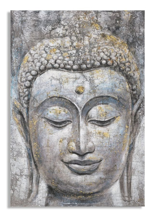 Mauro Ferretti Dipinto Su Tela Face Buddha Light -A- cm 80x3x120