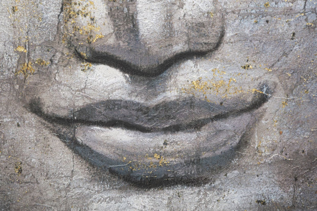 Mauro Ferretti Dipinto Su Tela Face Buddha Light -A- cm 80x3x120