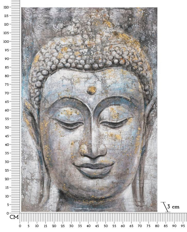 Mauro Ferretti Dipinto Su Tela Face Buddha Light -A- cm 80x3x120