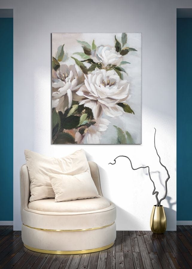 Mauro Ferretti Dipinto Su Tela Flower&Leaf cm 80x3,7x100