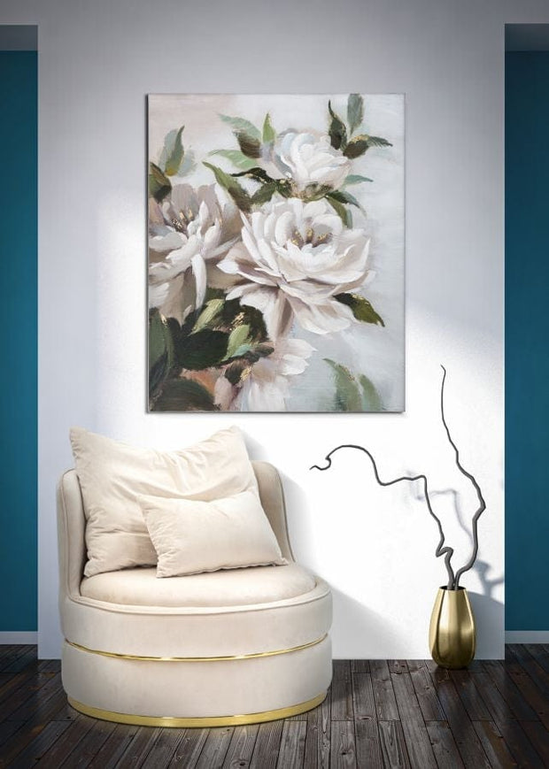 Mauro Ferretti Dipinto Su Tela Flower&Leaf cm 80x3,7x100