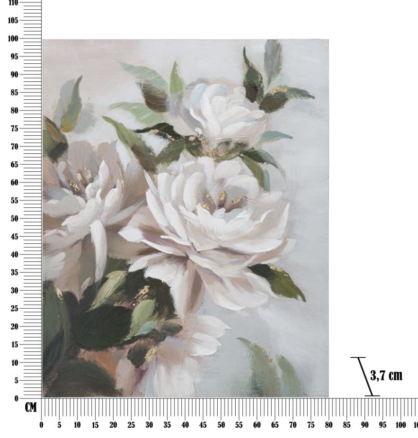 Mauro Ferretti Dipinto Su Tela Flower&Leaf cm 80x3,7x100