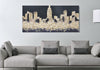 Mauro Ferretti Dipinto Su Tela Golden City cm 150x3,8x70