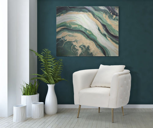 Mauro Ferretti Dipinto Su Tela Greenery cm 80x2,8x100