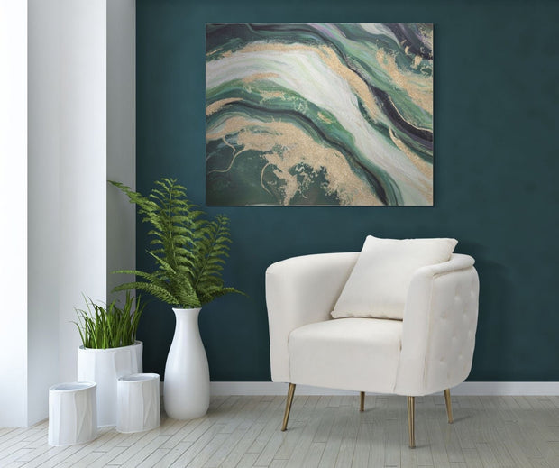 Mauro Ferretti Dipinto Su Tela Greenery cm 80x2,8x100