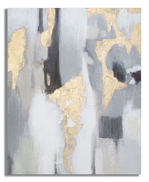Mauro Ferretti Dipinto Su Tela Grey/Gold cm 80x2,8x100