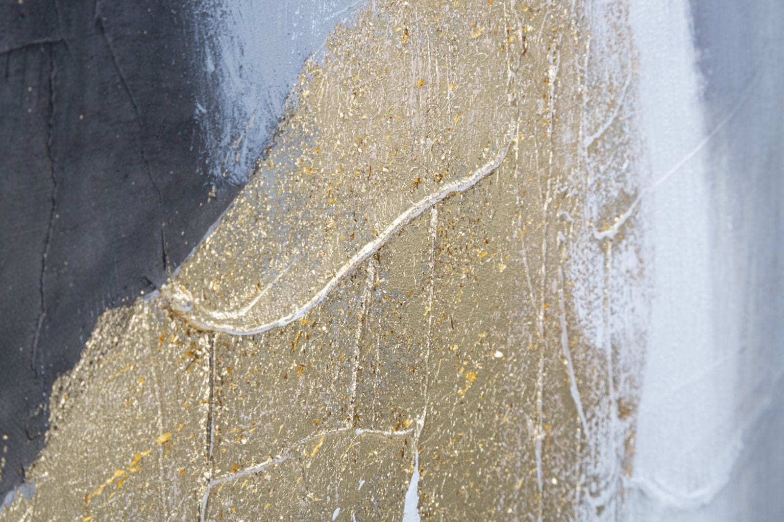 Mauro Ferretti Dipinto Su Tela Grey/Gold cm 80x2,8x100