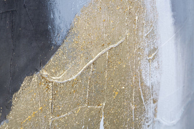 Mauro Ferretti Dipinto Su Tela Grey/Gold cm 80x2,8x100