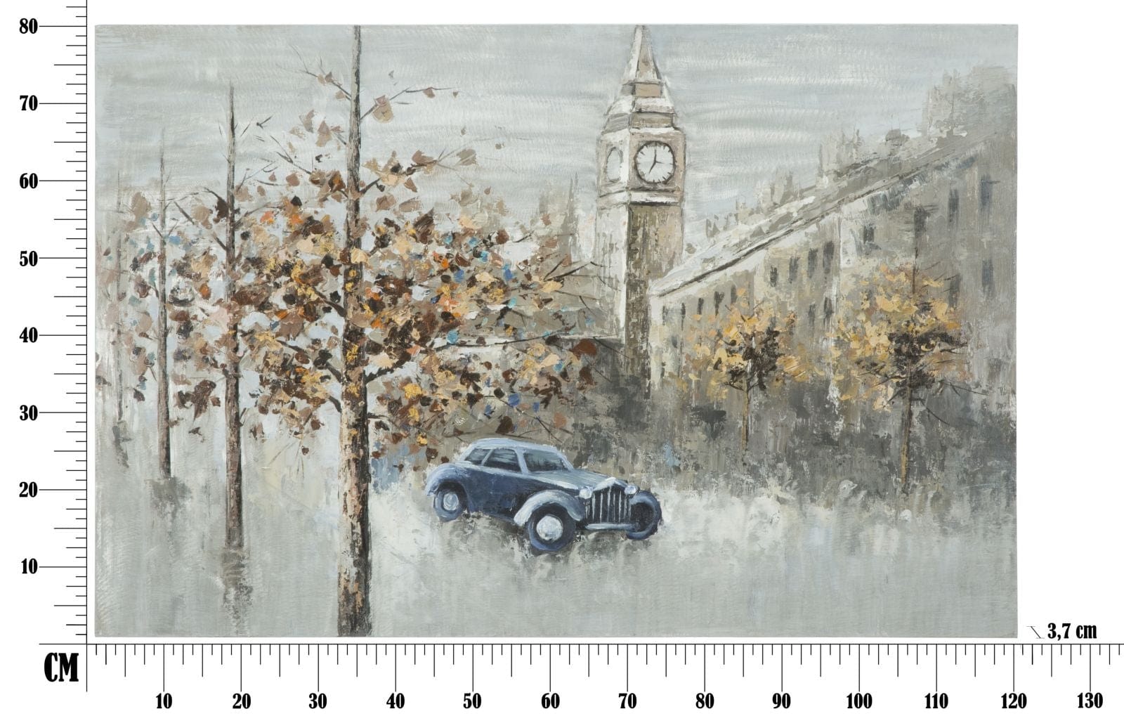 Mauro Ferretti Dipinto Su Tela London cm 120x3,7x80