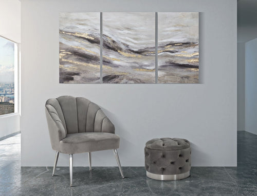 Mauro Ferretti Dipinto Su Tela Monty Set 3 Pz cm 45x2,7x80-60x2,7x80