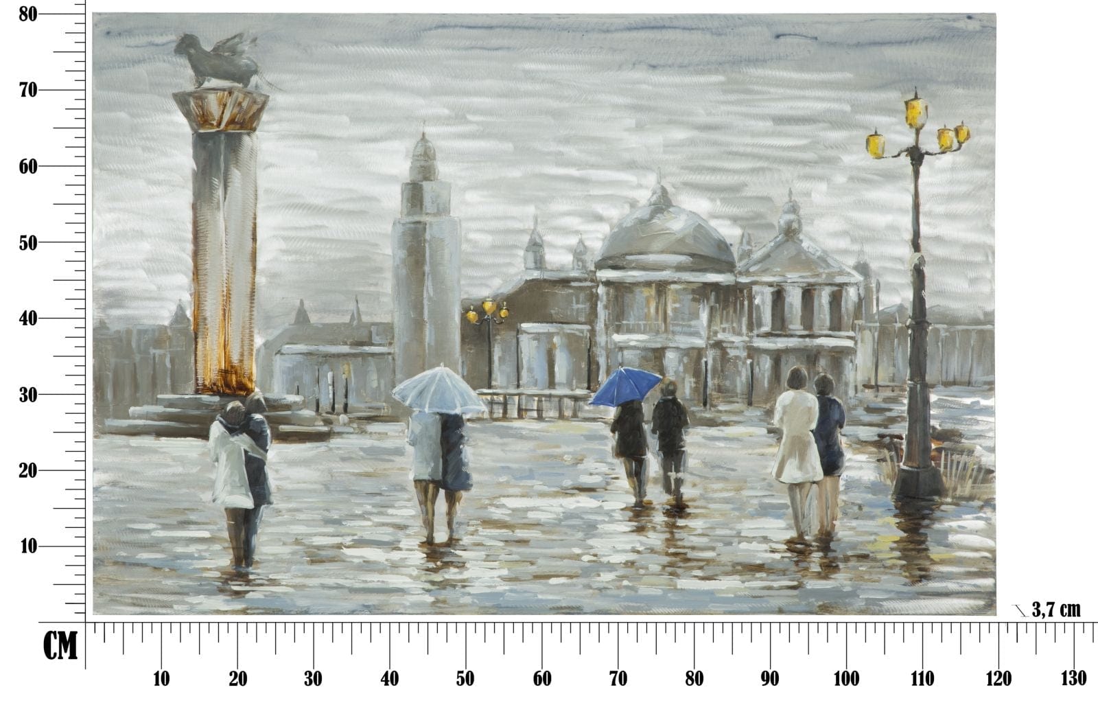 Mauro Ferretti Dipinto Su Tela Old City cm 120x3,7x80