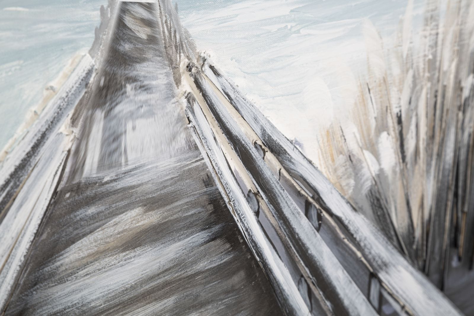 Mauro Ferretti Dipinto Su Tela Pontile cm 120x3,8x80