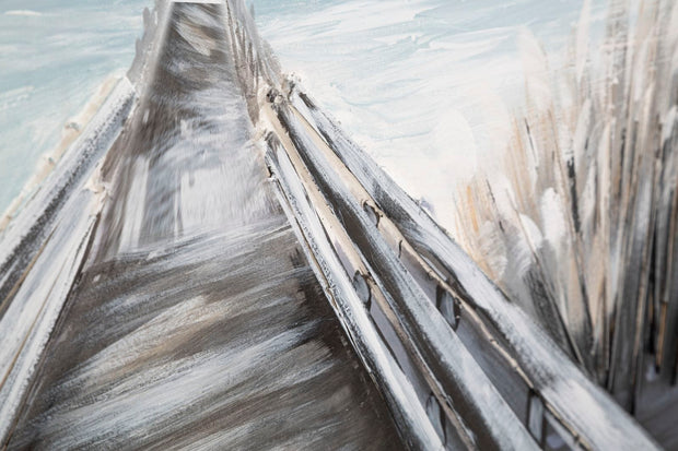 Mauro Ferretti Dipinto Su Tela Pontile cm 120x3,8x80