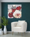 Mauro Ferretti Dipinto Su Tela Red Flower Square cm 90x3,7x90