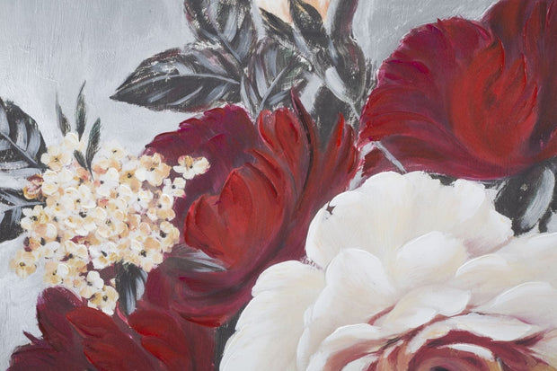 Mauro Ferretti Dipinto Su Tela Red Flower Square cm 90x3,7x90