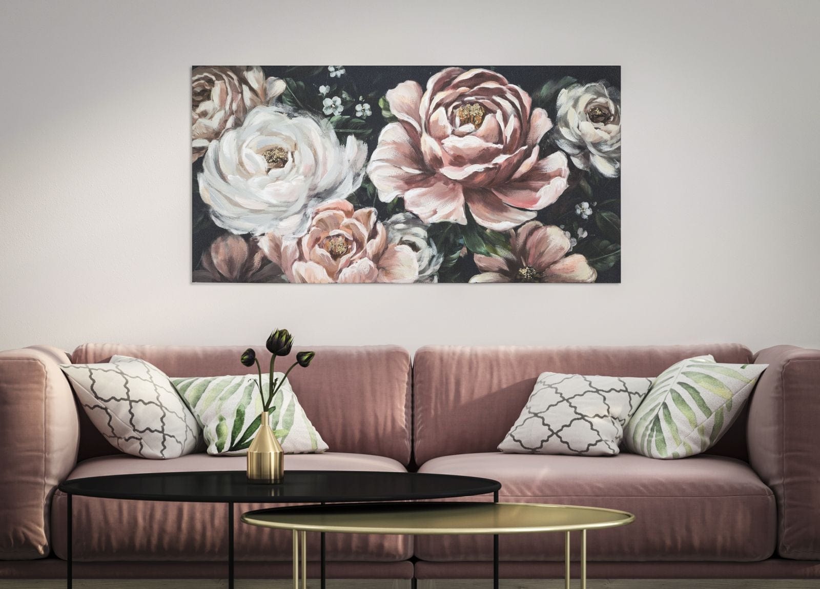 Mauro Ferretti Dipinto Su Tela Red Flowy -B- cm 120x3,7x60