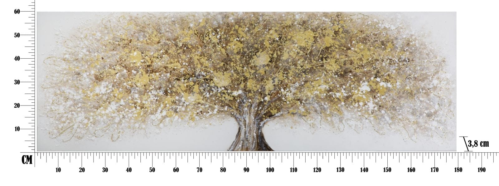 Mauro Ferretti Dipinto Su Tela Super Tree -B- cm 180x3,8x60