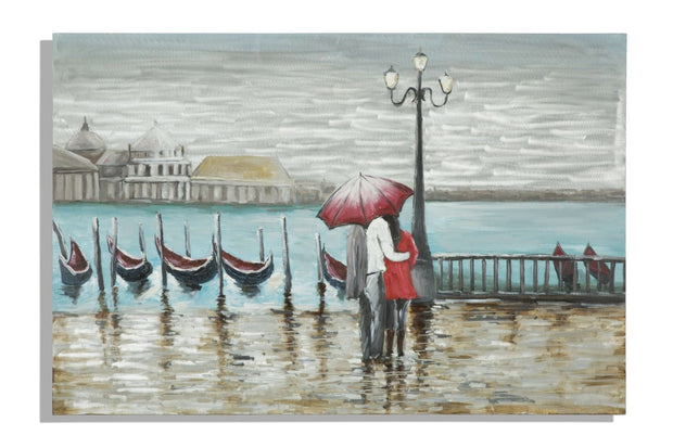 Mauro Ferretti Dipinto Su Tela Venice cm 120x3,7x80