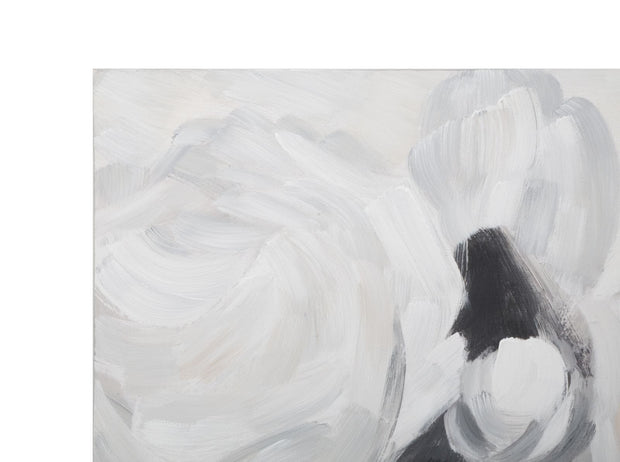 Mauro Ferretti Dipinto Su Tela White Flower -A- cm 90x3,7x90