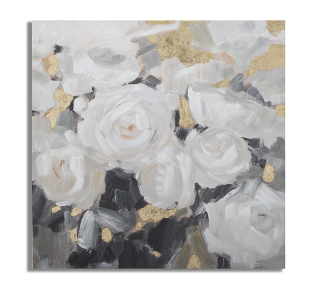 Mauro Ferretti Dipinto Su Tela White Flower -B- cm 90x3,7x90